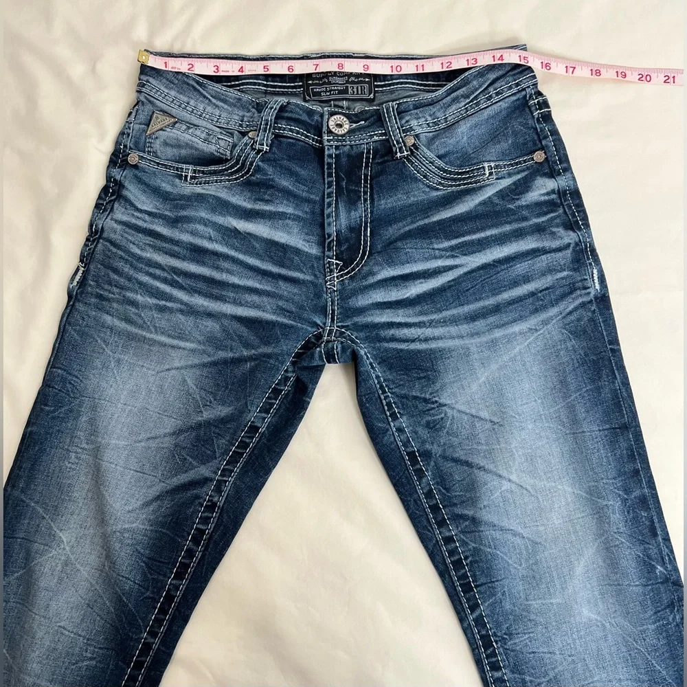 Buckle Salvage Supply Company Mens Havoc Straight Slim Fit Size 31R